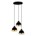 YILDO Pendant Light 3xE27/40W/230V Black/Gold