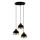 YILDO Pendant Light 3xE27/40W/230V Black/Gold