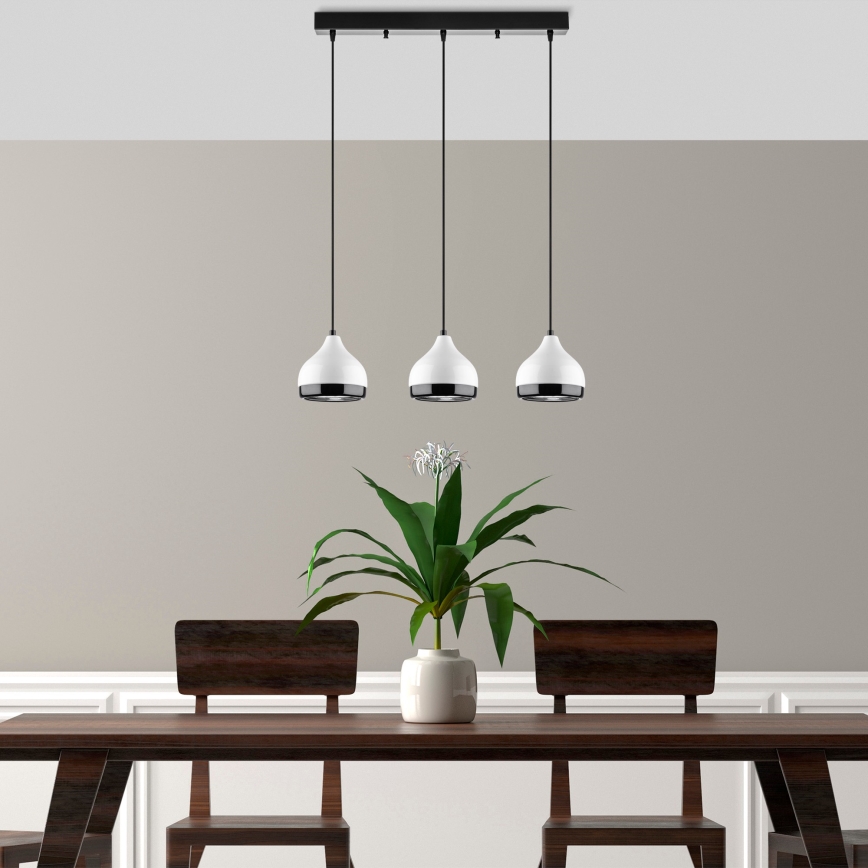 YILDO Pendant Light 3xE27/40W/230V White/Black