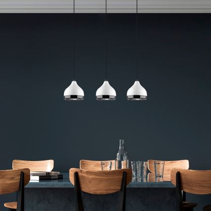 YILDO Pendant Light 3xE27/40W/230V White/Black