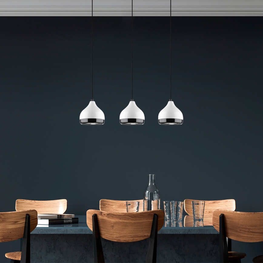 YILDO Pendant Light 3xE27/40W/230V White/Black