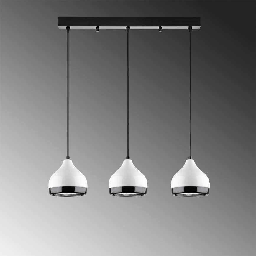 YILDO Pendant Light 3xE27/40W/230V White/Black