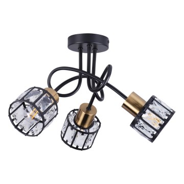 ZAHARA Flush-Mount Chandelier 3xE27/10W/230V Black