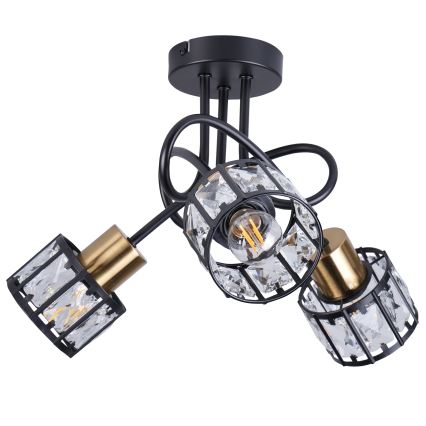 ZAHARA Flush-Mount Chandelier 3xE27/10W/230V Black