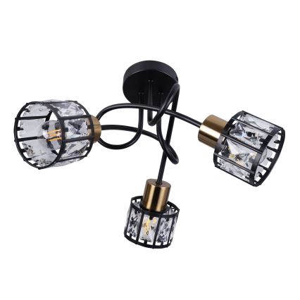 ZAHARA Flush-Mount Chandelier 3xE27/10W/230V Black