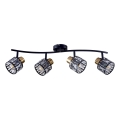 ZAHARA Flush-Mount Chandelier 4xE27/10W/230V Black