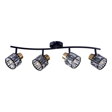 ZAHARA Flush-Mount Chandelier 4xE27/10W/230V Black