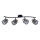 ZAHARA Flush-Mount Chandelier 4xE27/10W/230V Black