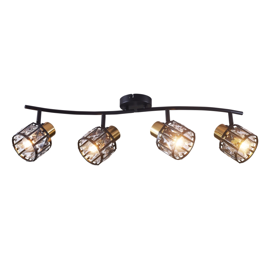 ZAHARA Flush-Mount Chandelier 4xE27/10W/230V Black