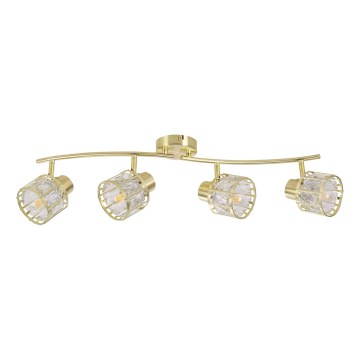 ZAHARA Flush-Mount Chandelier 4xE27/10W/230V, Gold