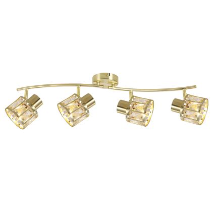 ZAHARA Flush-Mount Chandelier 4xE27/10W/230V, Gold