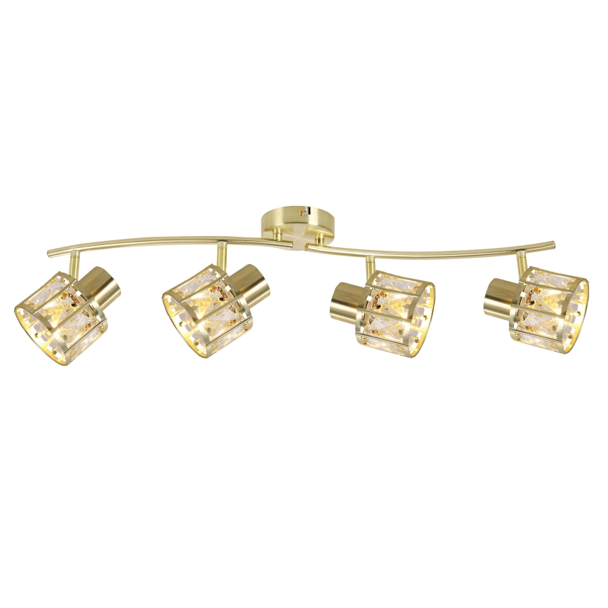 ZAHARA Flush-Mount Chandelier 4xE27/10W/230V, Gold