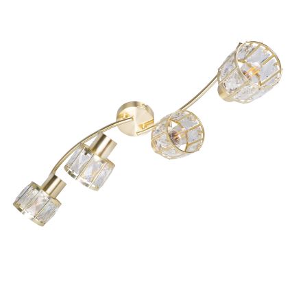 ZAHARA Flush-Mount Chandelier 4xE27/10W/230V, Gold