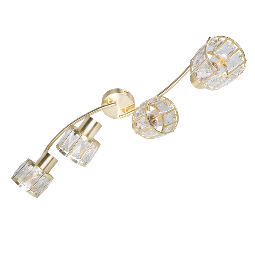 ZAHARA Flush-Mount Chandelier 4xE27/10W/230V, Gold