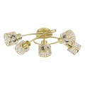 ZAHARA Flush-Mount Chandelier 5xE27/10W/230V, Gold
