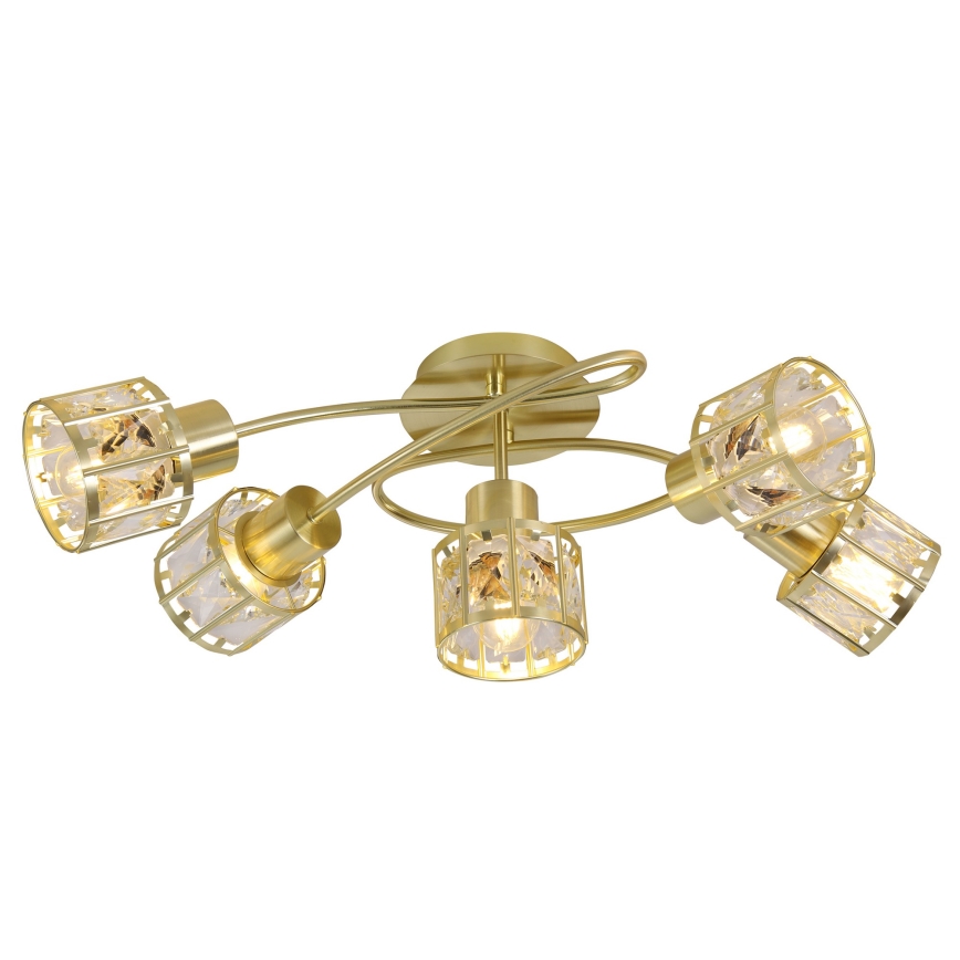 ZAHARA Flush-Mount Chandelier 5xE27/10W/230V, Gold