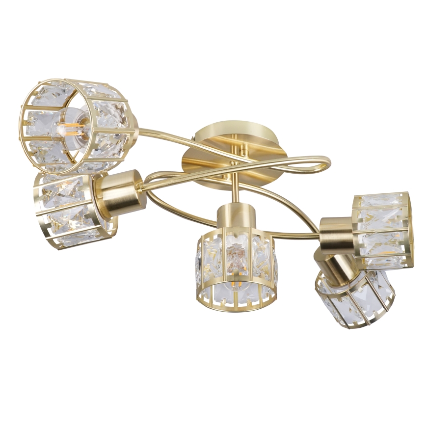 ZAHARA Flush-Mount Chandelier 5xE27/10W/230V, Gold