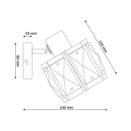 ZAHARA Wall Lamp 1xE27/10W/230V Gold