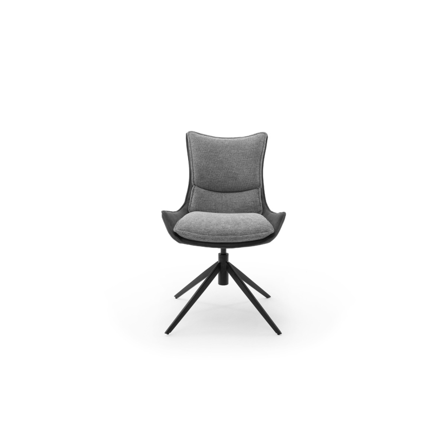 ZAIRA chairs, set of 2, anthracite
