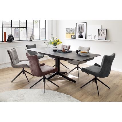 ZAIRA Chairs, Set of 2 — Brown/Red