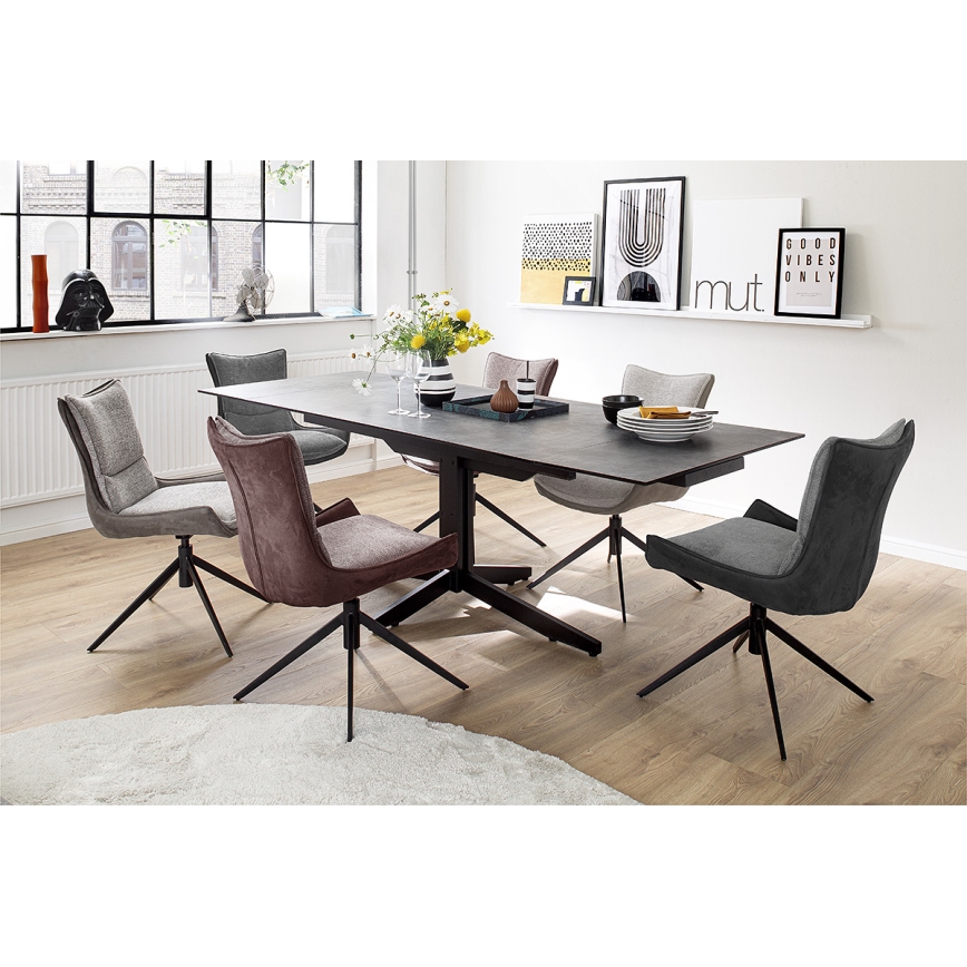 ZAIRA Chairs, Set of 2 — Brown/Red