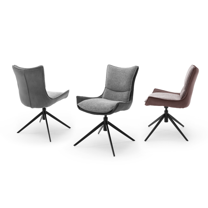 ZAIRA Chairs, Set of 2 — Brown/Red