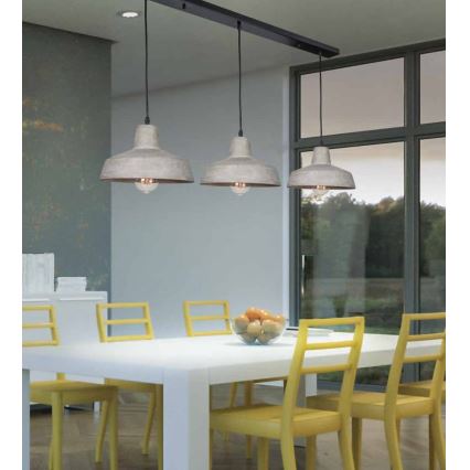 Zambelis 1653 - Chandelier on a string 3xE27/40W/230V concrete