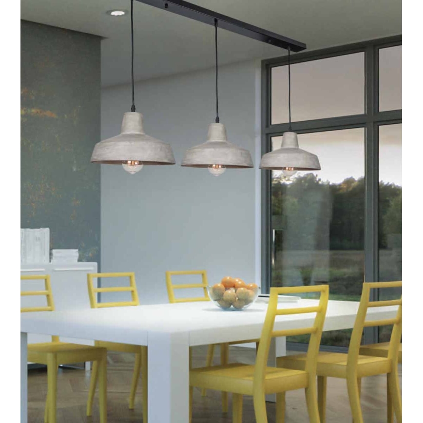 Zambelis 1653 - Chandelier on a string 3xE27/40W/230V concrete
