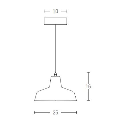 Zambelis 1655 - Chandelier on a string 1xE27/40W/230V concrete