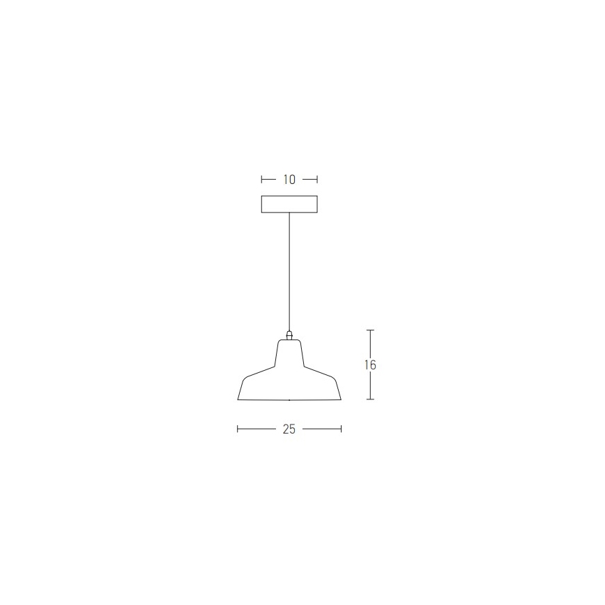 Zambelis 1655 - Chandelier on a string 1xE27/40W/230V concrete