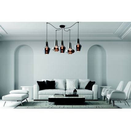 Zambelis 17150 - Chandelier on a string 5xE27/40W/230V spider