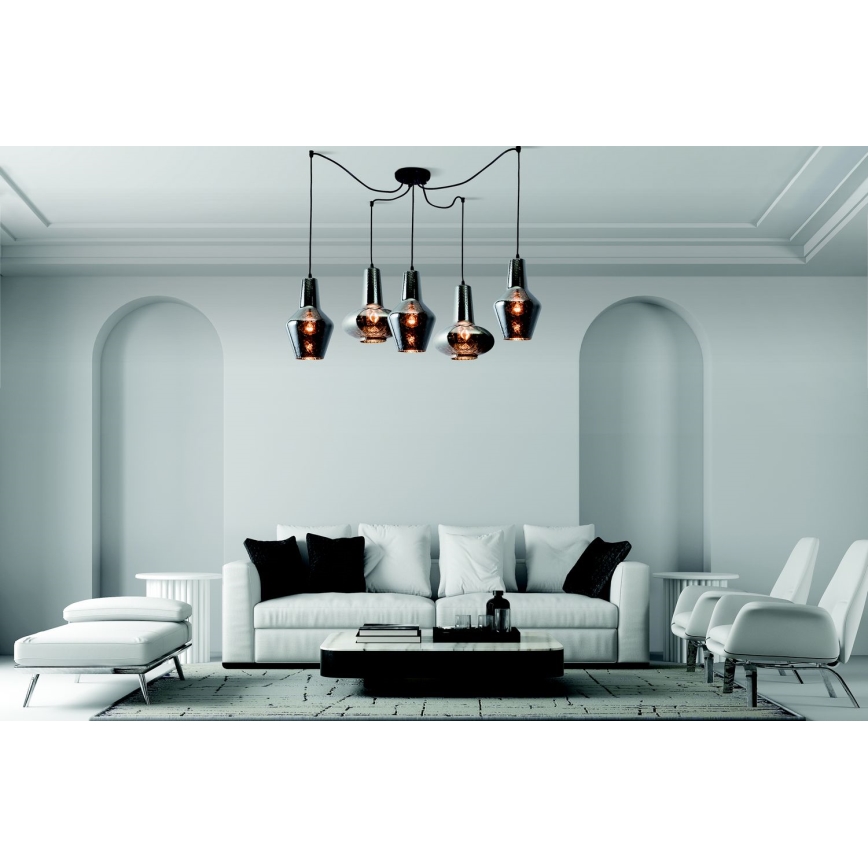 Zambelis 17150 - Chandelier on a string 5xE27/40W/230V spider