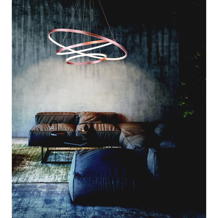 Zambelis 180031-D - LED Dimmable chandelier on a string LED/135W/230V copper