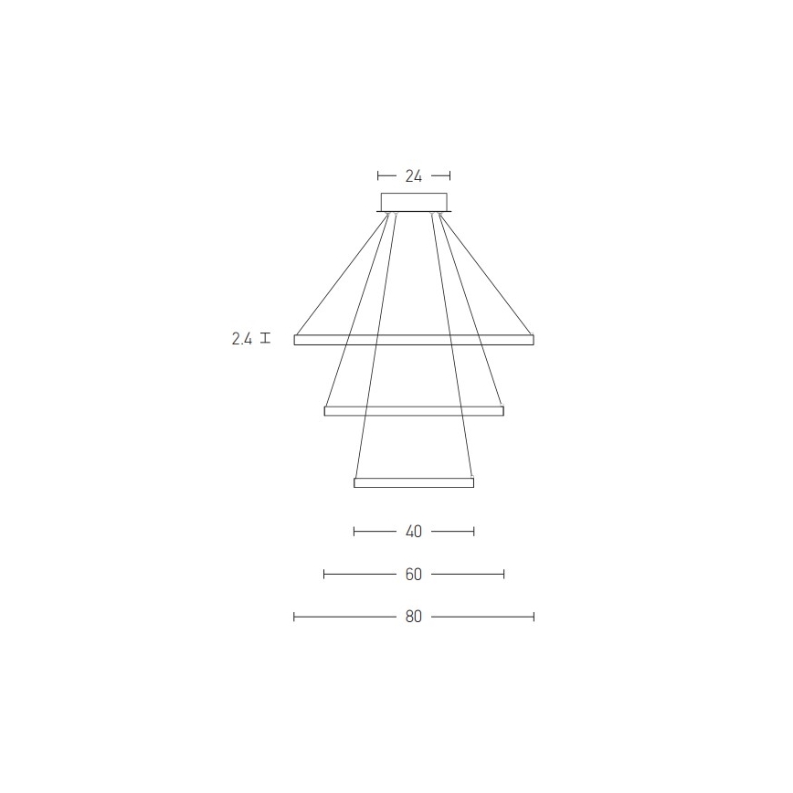 Zambelis 180031-D - LED Dimmable chandelier on a string LED/135W/230V copper