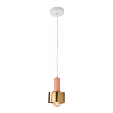 Zambelis 180051 - Chandelier on a string 1xE27/40W/230V gold/salmon pink