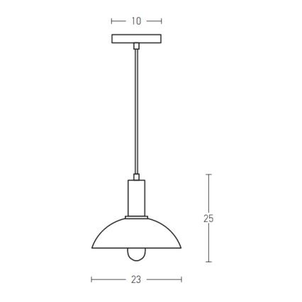 Zambelis 180052 - Chandelier on a string 1xE27/40W/230V black
