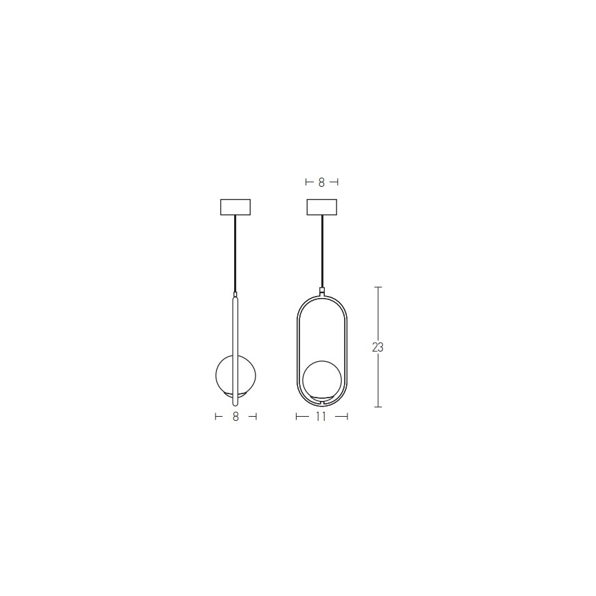 Zambelis 18143 - Chandelier on a string 1xG9/25W/230V