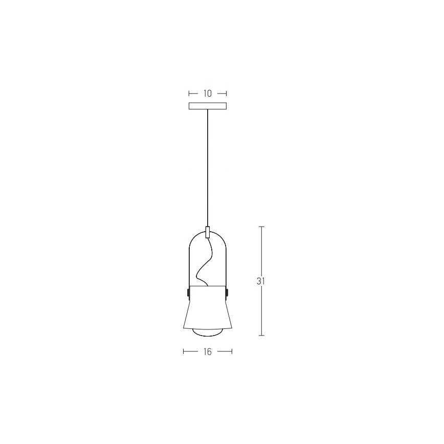 Zambelis 18193 - Chandelier on a string 1xE27/40W/230V white