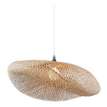 Zambelis 19103 - Chandelier on a string 1xE27/40W/230V bamboo/beige