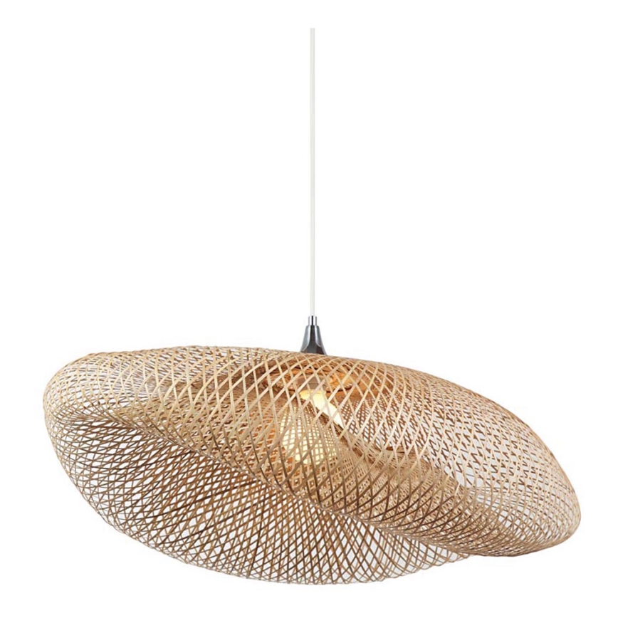 Zambelis 19103 - Chandelier on a string 1xE27/40W/230V bamboo/beige
