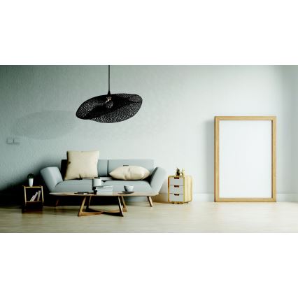 Zambelis 19108 - Chandelier on a string 1xE27/40W/230V bamboo/black