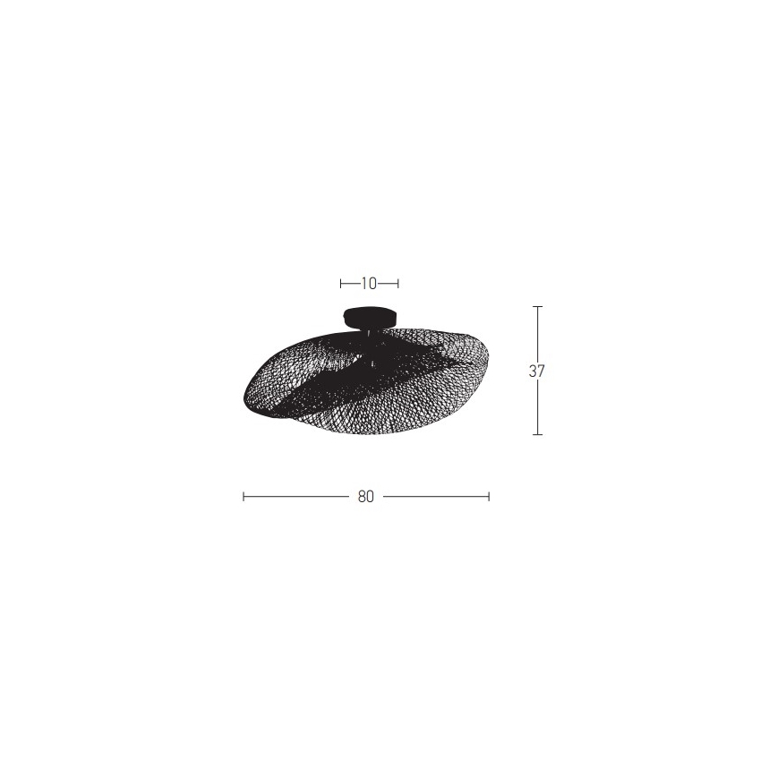 Zambelis 19109 - Surface-mounted chandelier 1xE27/40W/230V bamboo/black