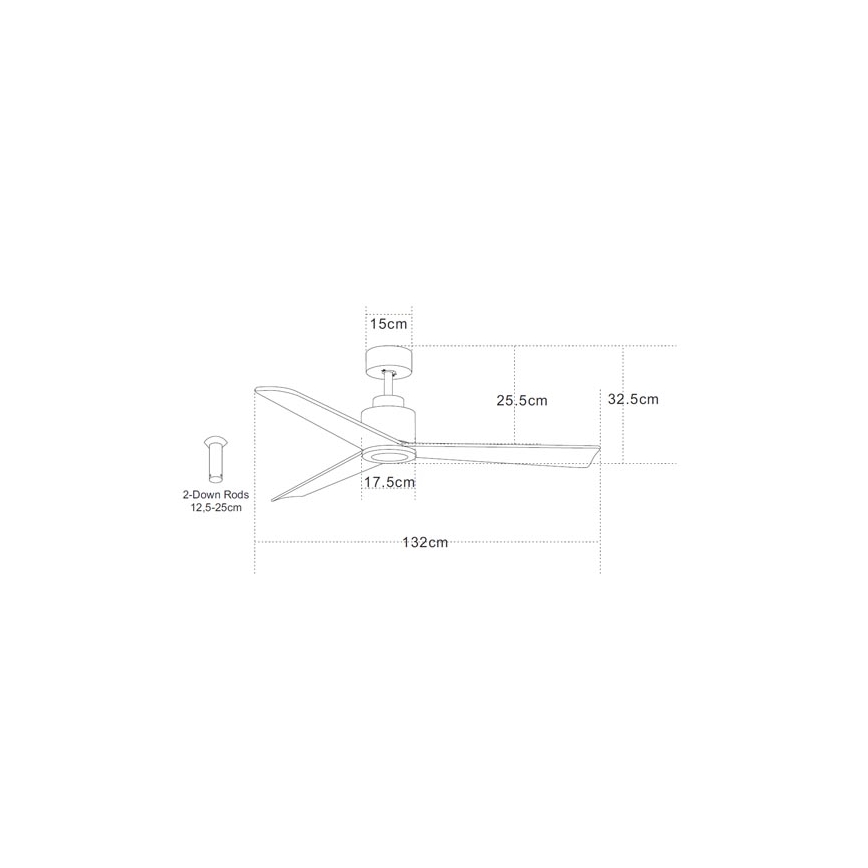 Zambelis 19136 - Ceiling fan + remote control