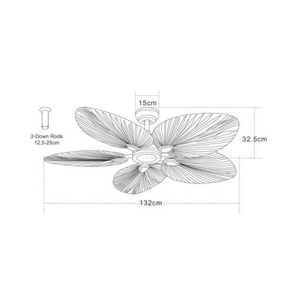 Zambelis 19139 - Ceiling fan + remote control