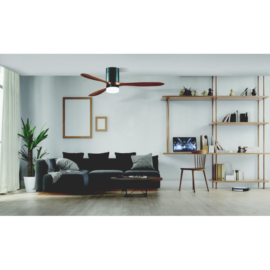 Zambelis 19144 - LED Ceiling fan LED/15W/230V 3000/4000/6000 cherry + remote control
