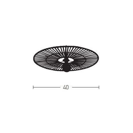 Zambelis 19251 - Wall light 1xE27/40W/230V bamboo/beige