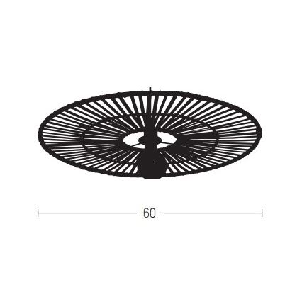Zambelis 19252 - Wall light 1xE27/40W/230V bamboo/black