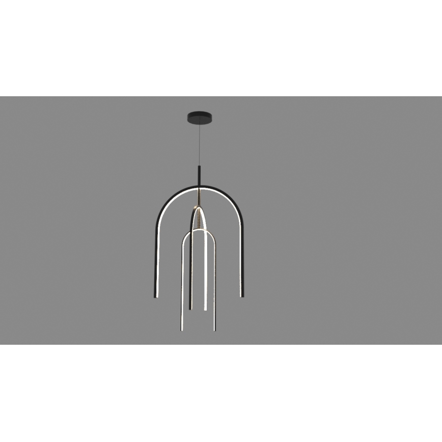 Zambelis 1932 - LED Dimmable chandelier on a string LED/80W/230V black