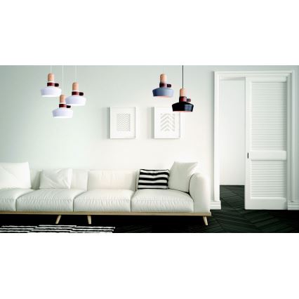 Zambelis 1990 - Chandelier on a string 1xE27/40W/230V oak/black