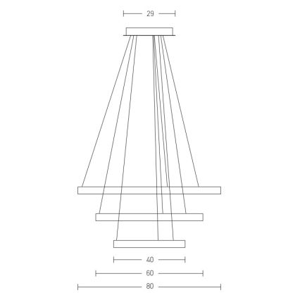 Zambelis 2009 - LED Dimmable chandelier on a string LED/112W/230V gold